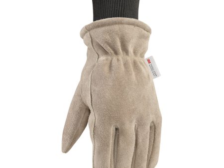 Wells Lamont HydraHyde M Suede Cow Leather Winter Brown Gloves Online now