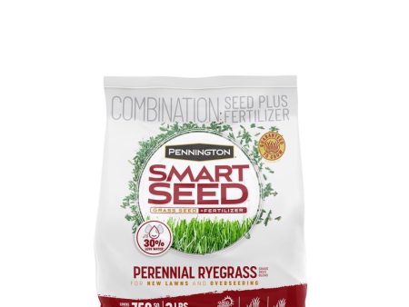 Pennington Smart Seed Perennial Ryegrass Sun or Shade Grass Seed and Fertilizer 3 lb Supply