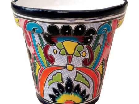 Avera Products Talavera 10 in. H X 11 in. W X 11 in. D Ceramic Planter Multicolored For Sale