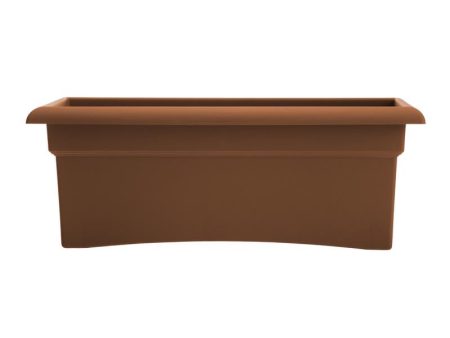 Bloem Terrabox 9.8 in. H X 11.7 in. W X 26.3 in. D Resin Veranda Planter Chocolate Cheap