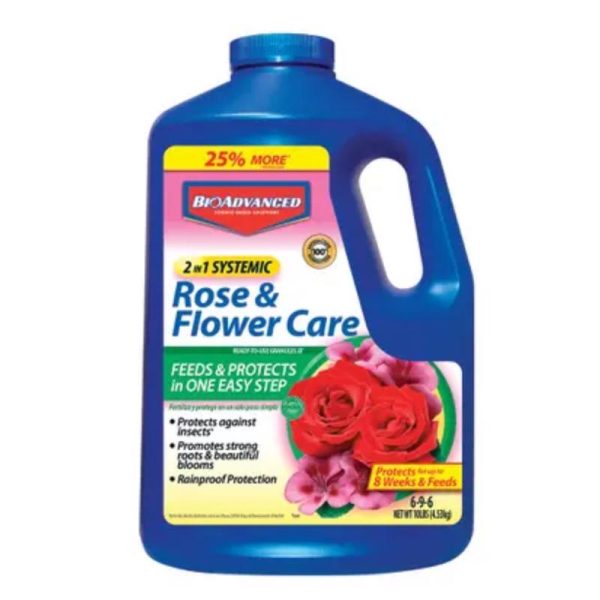 BioAdvanced 2-in-1 Systemic Roses and Flowers 6-9-6 Rose & Flower Fertilizer Insecticide 10 lb For Cheap