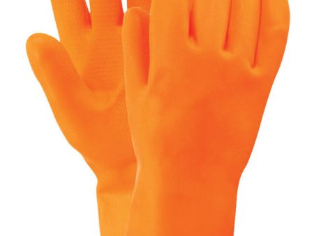 Firm Grip Unisex Indoor Outdoor Stripping Gloves Orange XL 1 pair Online Sale