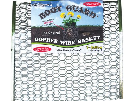 Digger s Root Guard 13.5 in. H X 13 in. W X 0.3 in. D Silver Coated Wire Gopher Wire Basket on Sale