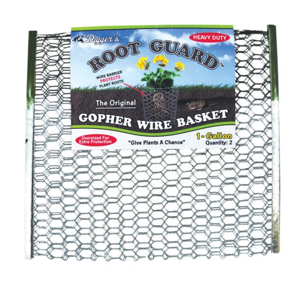 Digger s Root Guard 13.5 in. H X 13 in. W X 0.3 in. D Silver Coated Wire Gopher Wire Basket on Sale