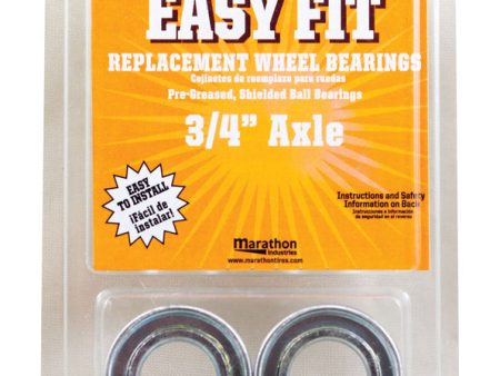 Marathon Easy Fit 500 lb. cap. Wheel Bearings Steel 2 pk For Sale