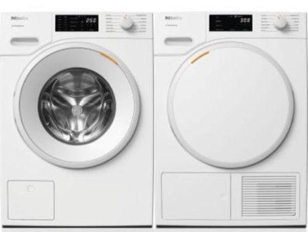 Miele 24  White Front Load Washer and Dryer Set WXD160   TWD360WP Full Warranty Discount