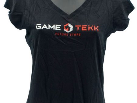 T-Shirt Collo V Nera GameTekk Donna XXL For Sale