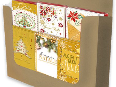 Biglietto con Busta Auguri di Natale Oro 1pz Assortimento Sale