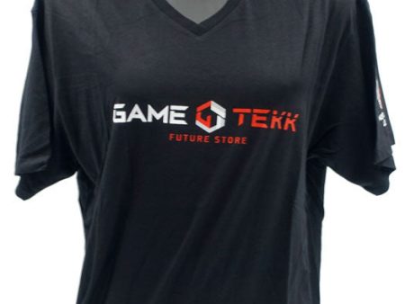 T-Shirt Collo V Nera GameTekk Uomo M Online Hot Sale