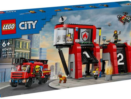 60414 City Fire Caserma dei Pompieri e Autopompa For Cheap