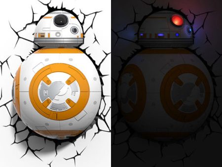 Lampada da Muro 3D Star Wars BB-8 Hot on Sale