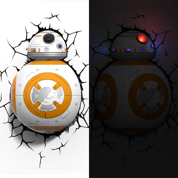 Lampada da Muro 3D Star Wars BB-8 Hot on Sale