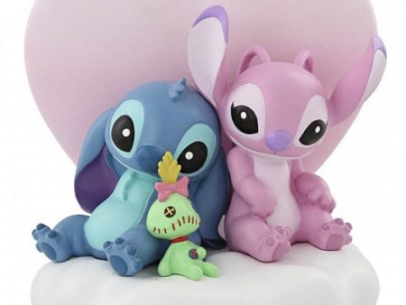 Lampada Disney Stitch e Angel con Cuore Online now