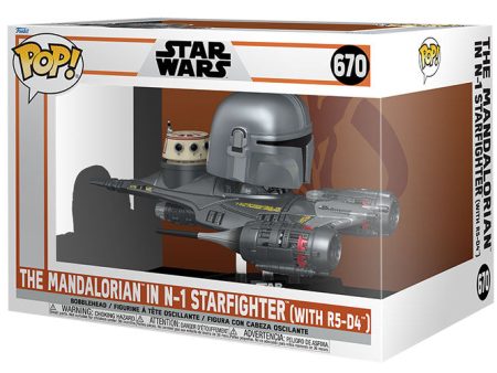 FUNKO POPS Star Wars The Mandalorian in N-1 Starfighter 670 For Cheap