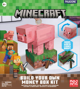 Paladone Salvadanaio Minecraft Pig Card Build Your Own Sale