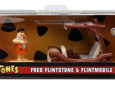 JADA The Flintsones Fred Flintstone + Family Car Scala 1:32 Hot on Sale