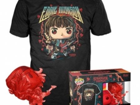 FUNKO TEE + POP Stranger Things Hunter Eddie w Guitar M Cheap