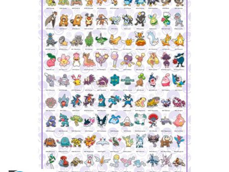 Poster Maxi Pokemon Sinnoh Region #387 - #493 ENG For Sale