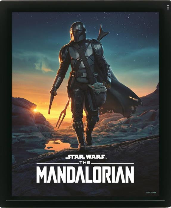 Quadro 3D Star Wars The Mandalorian Nightfall For Sale