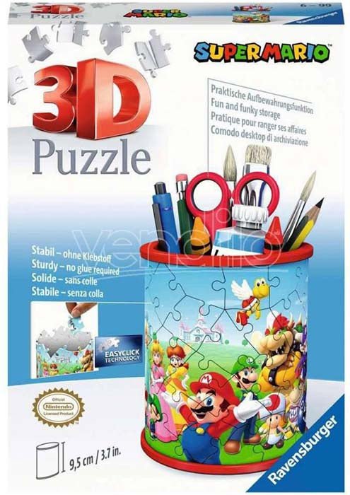 Puzzle 3D 54pz Portapenne Super Mario Supply