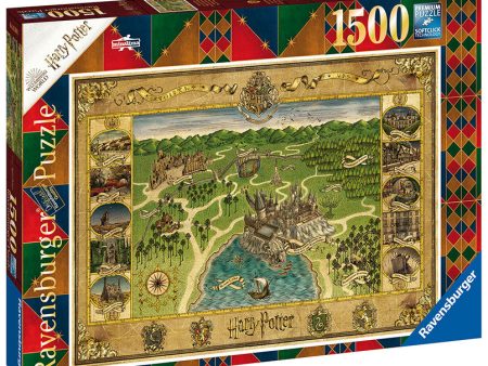 Puzzle 1500pz Harry Potter Mappa di Hogwarts For Sale