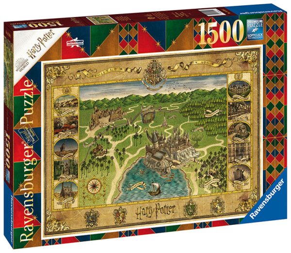 Puzzle 1500pz Harry Potter Mappa di Hogwarts For Sale