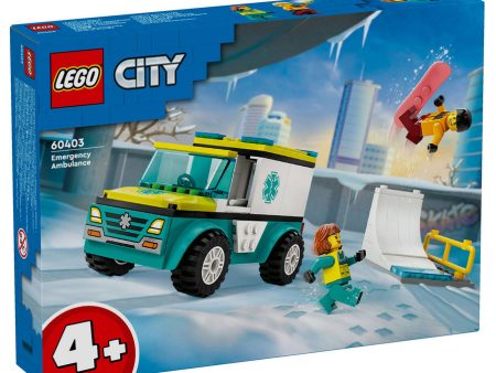 60403 City Great Vehicles Ambulanza SOS e Snowboarder For Sale