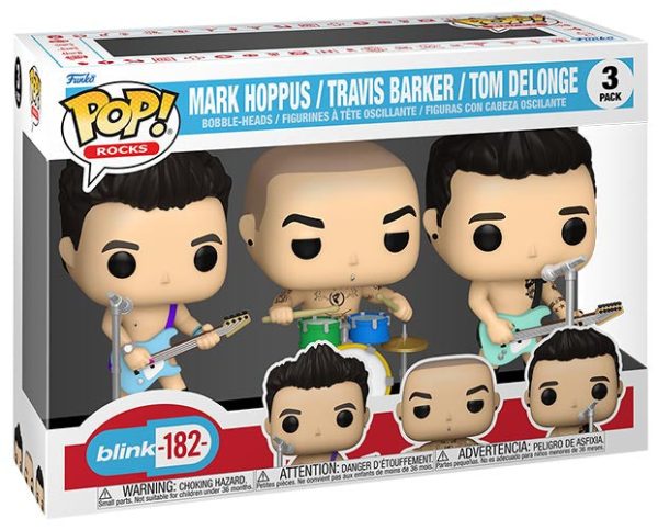 FUNKO POPS Blink 182 Hoppus Barker Delonge 3 Pack on Sale