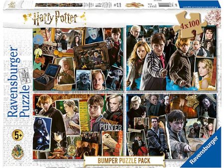 Puzzle 4x100pz Bumper Pack Harry Potter For Cheap