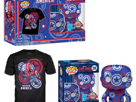 FUNKO TEE+POP Marvel Patriotic Age America Imballo da 10pz Hot on Sale