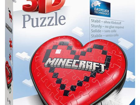 Puzzle 3D 54pz Storage Box Minecraft Cuore For Discount