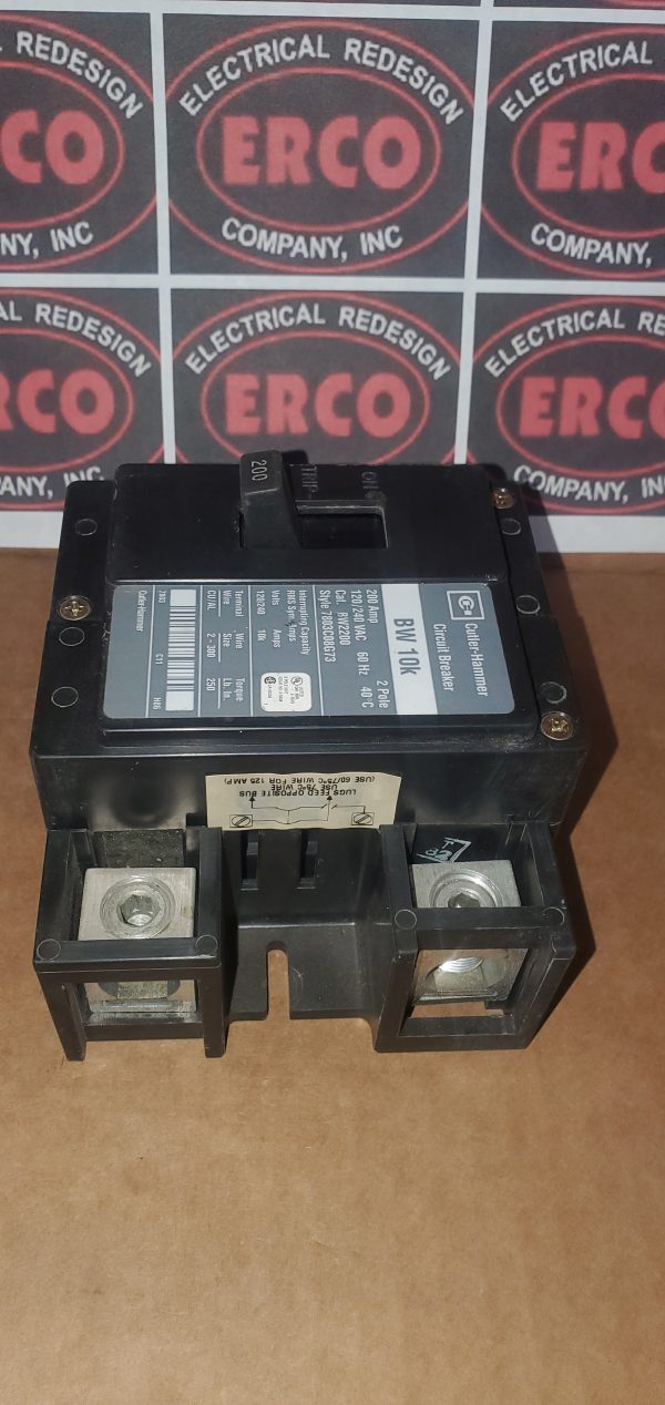 BW2200 200 Amp 2 Pole 240 Volt Cutler Hammer Molded Case Circuit Breaker Online Hot Sale