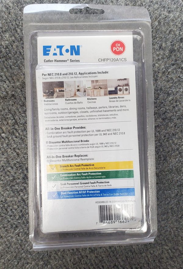 All-In-One Breaker 20 Amp single Pole Plug-on Neutral Arc Fault Ground CHFP120A1CS Eaton Online Hot Sale