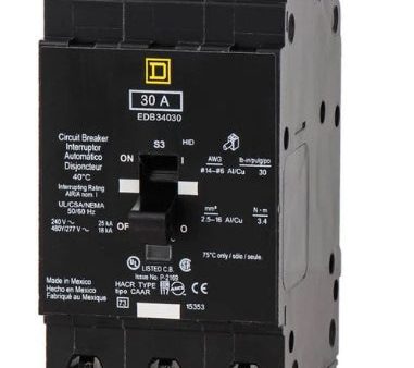 EDB34030 3 POLE 30 AMP SQUARE D BREAKER For Sale