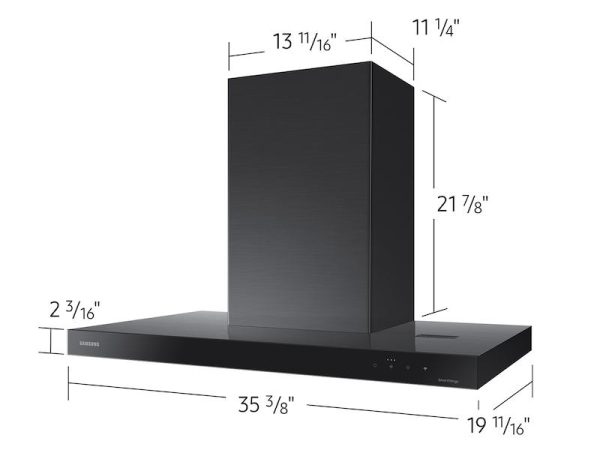 36  Bespoke Smart Wall Mount Hood in Clean Deep Charcoal For Cheap